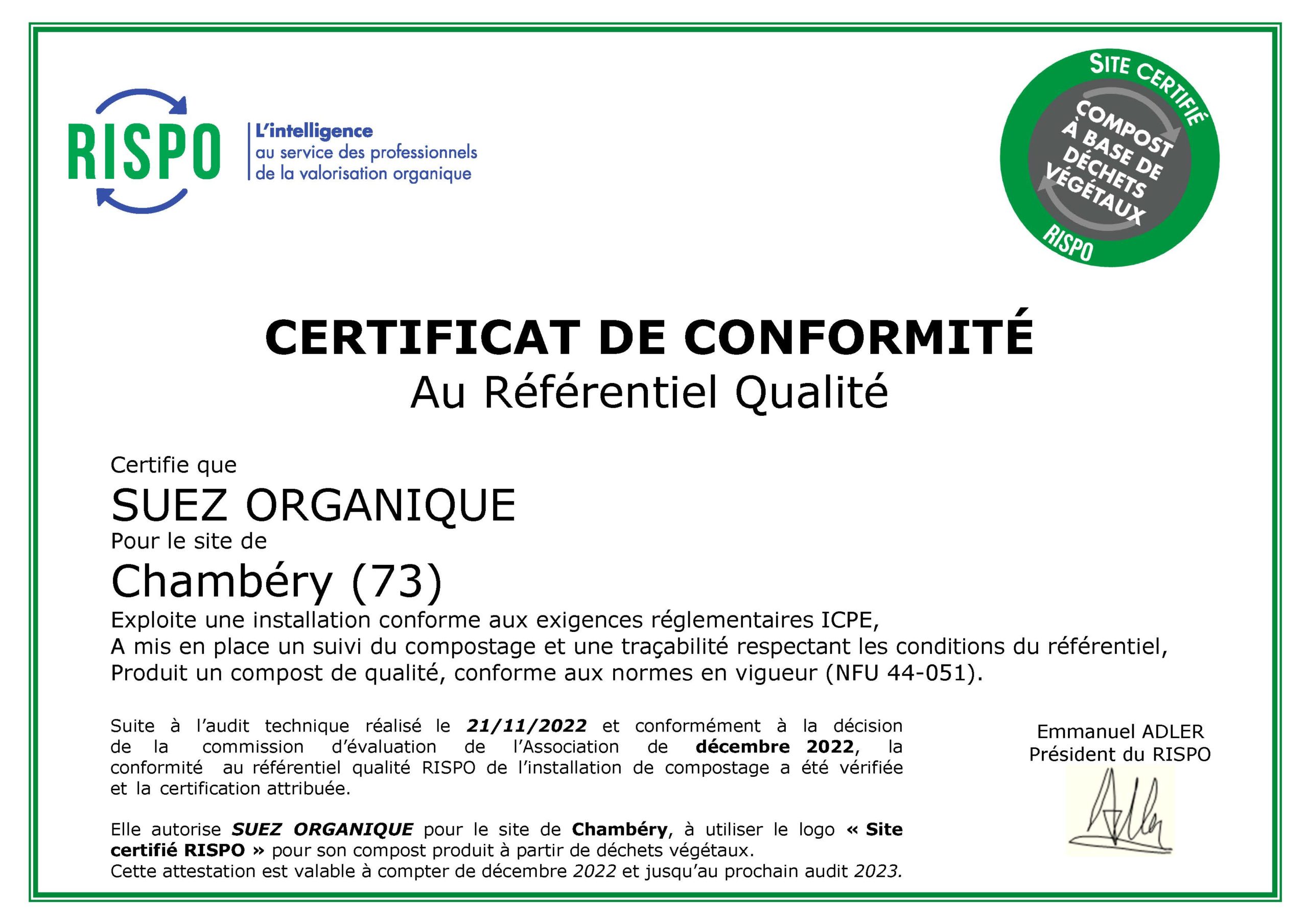 Certificat_SUEZ_Chambéry_2022
